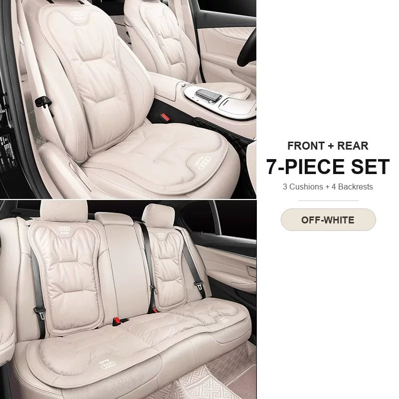 Audi nappa seat cushion and backrest 7-piece set in Off-White