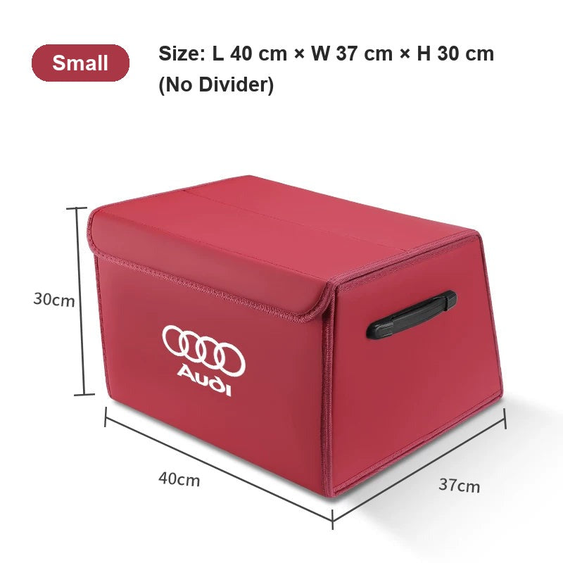 Audi Nappa leather trunk organizer Small Red