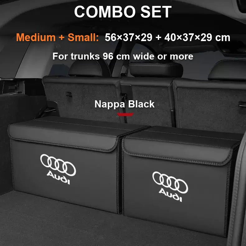 Audi trunk organizer combo set Medium plus Small, Black