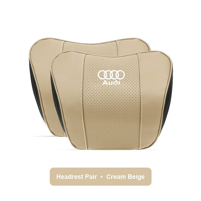 Audi Headrest Pair in Cream Beige