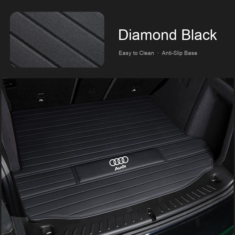 Audi leather trunk mat main mat in Diamond Black