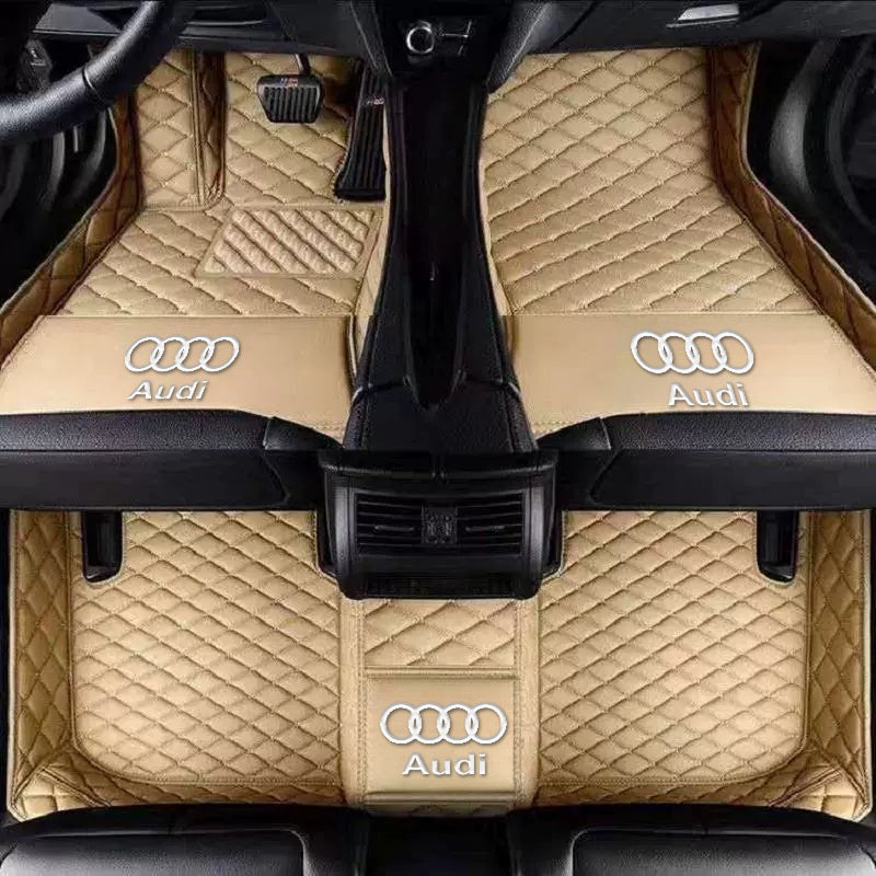 Audi diamond-quilted full-surround floor mat set in beige