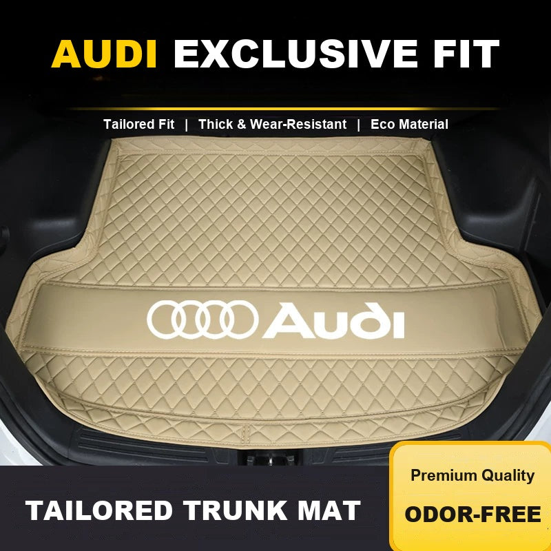 Audi Signature Quilted Trunk Mat in Beige