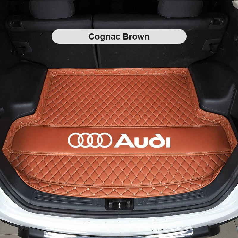 Audi quilted trunk mat – Cognac Brown