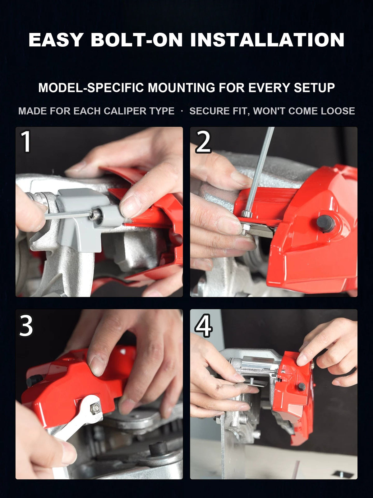 Audi caliper cover easy bolt-on installation steps