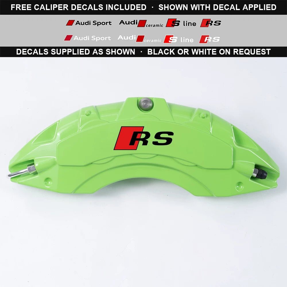 Audi RS aluminium brake caliper cover in Emerald Green