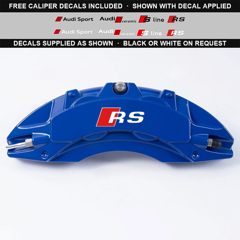 Audi RS aluminium brake caliper cover in Dark Blue