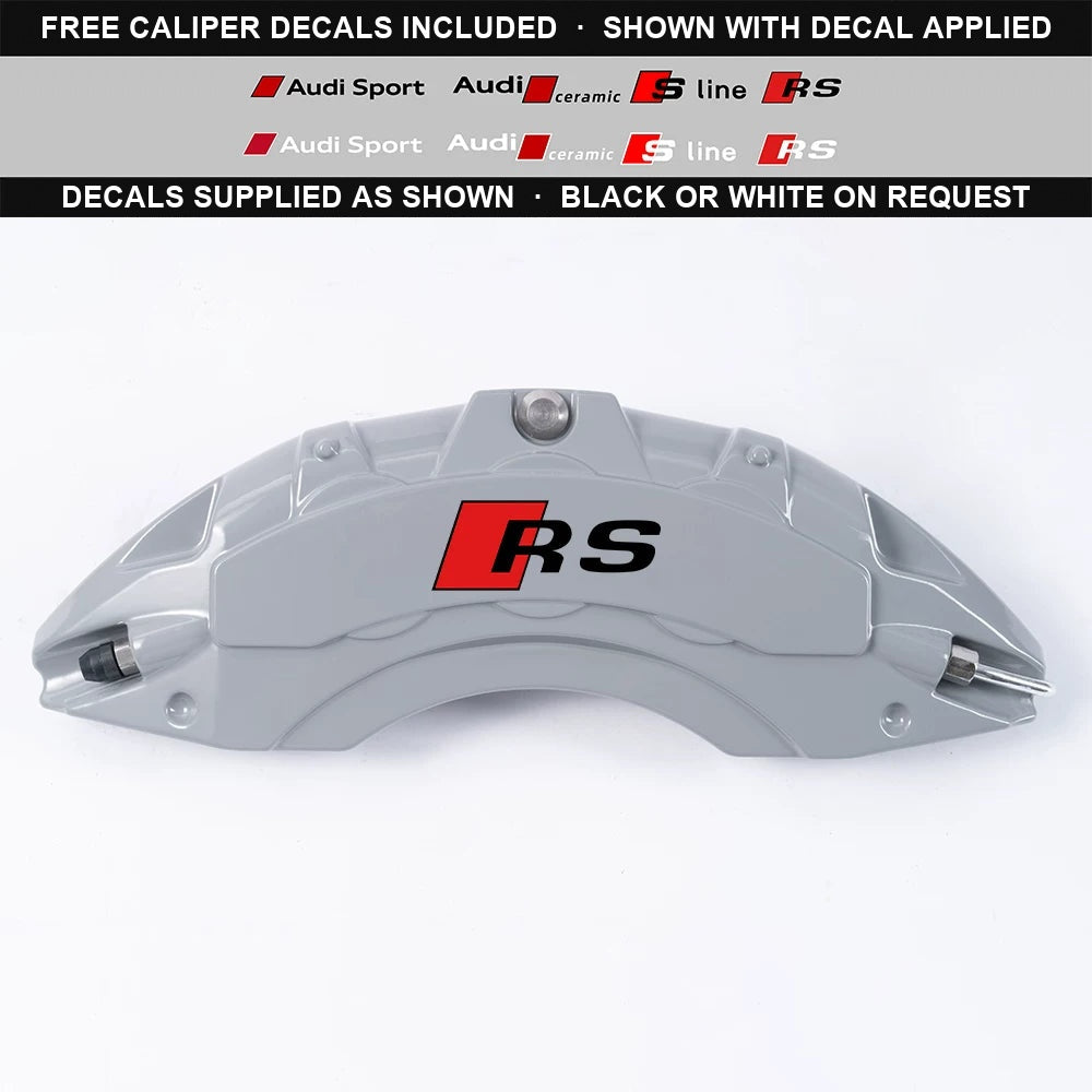Audi RS aluminium brake caliper cover in Gray