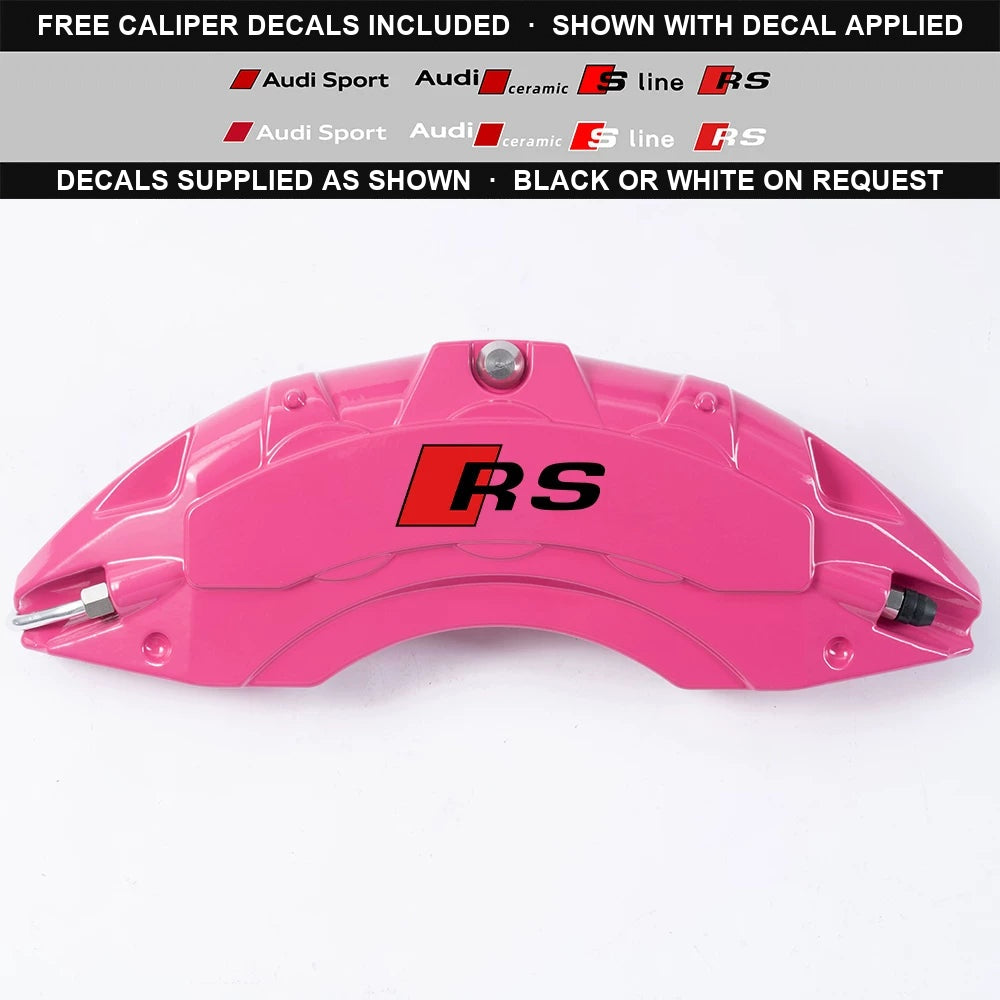 Audi RS aluminium brake caliper cover in Magenta