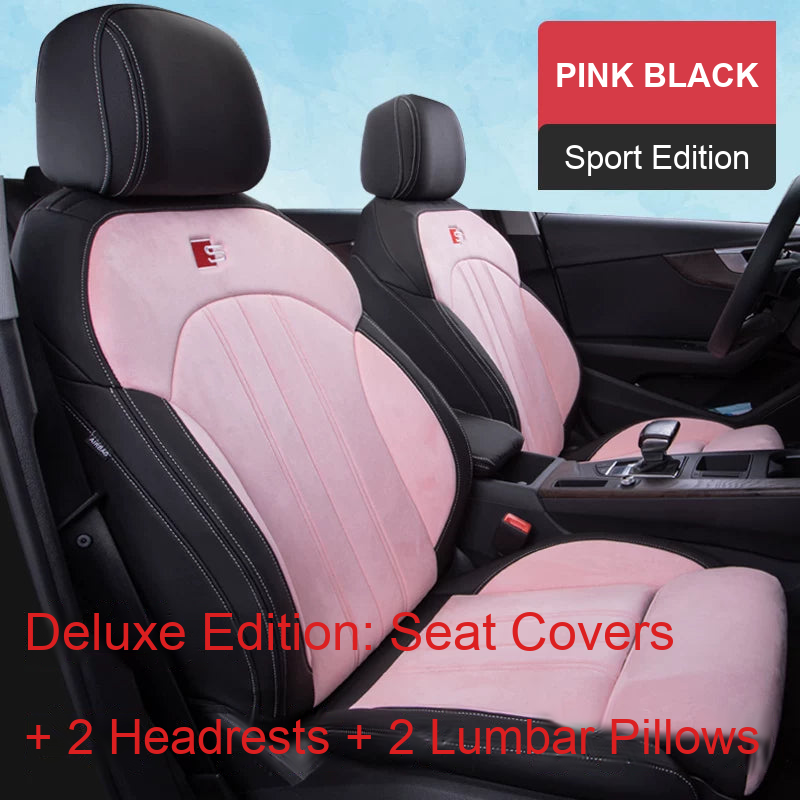 Audi Signature Full-Surround Seat Covers – Pink Black Sport Deluxe Edition