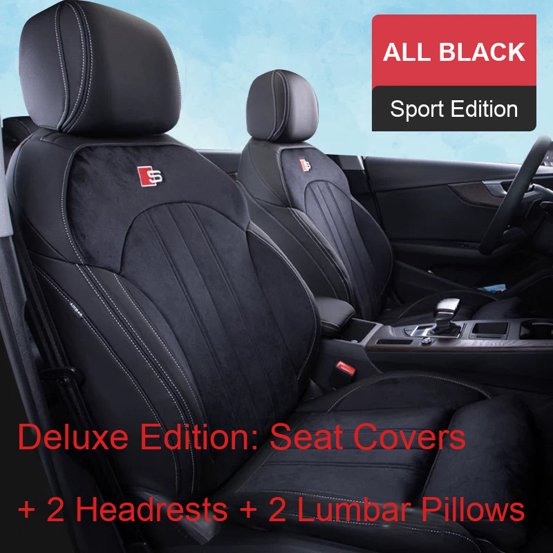 Audi Signature Full-Surround Seat Covers – All Black Sport Deluxe Edition