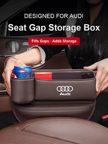 Audi Four Rings Signature Seat Gap Organizer – Extended Storage with Cup Holder