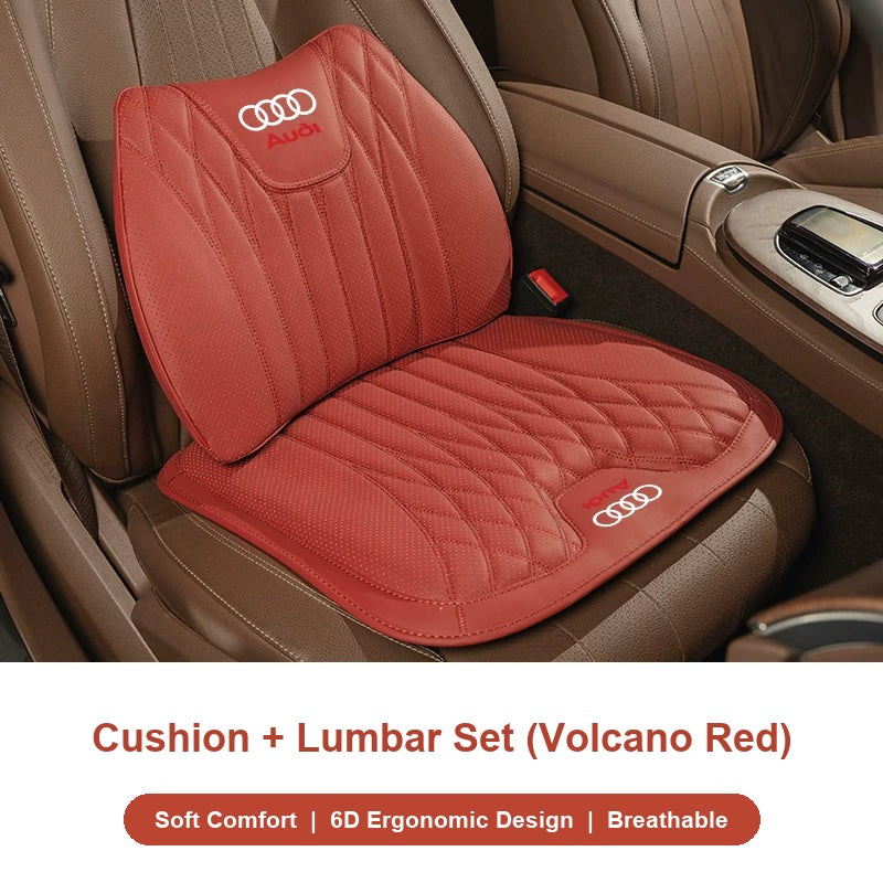 Audi Seat Cushion and Lumbar Support Set in Volcano Red
