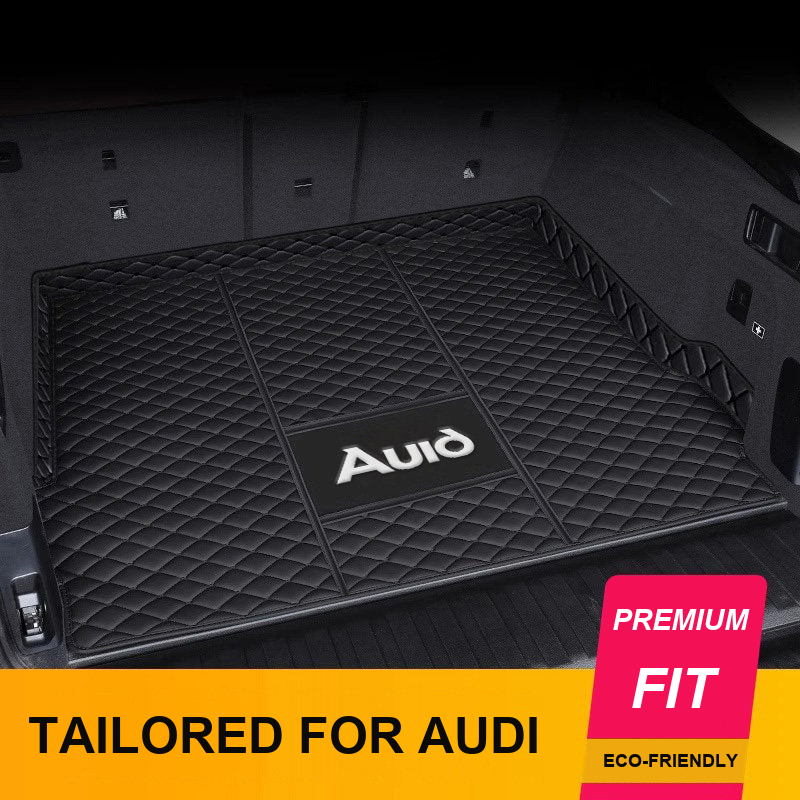 Audi tailored quilted trunk mat in black