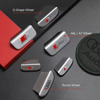 Audi S line Signature Steering Wheel Badge – Matte Metal Accent Trim