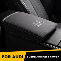 Audi Signature Suede Armrest Cover – Embossed Rings or S line with Contrast Stitching