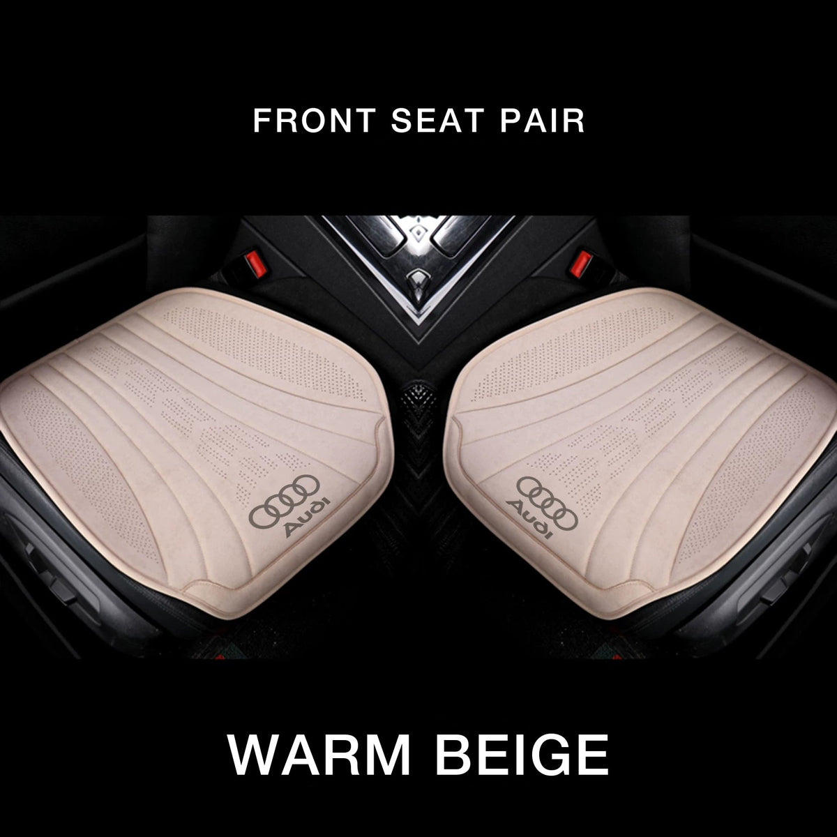 Audi suede front seat cushion pair – Warm Beige