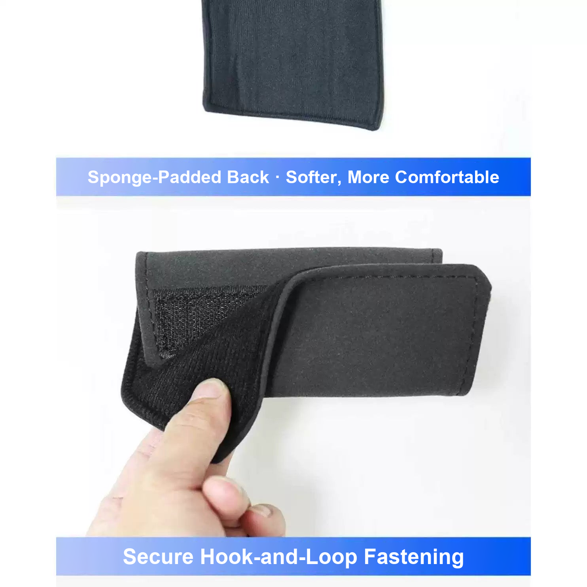 Audi suede door handle cover – sponge-padded back and hook-and-loop fastening