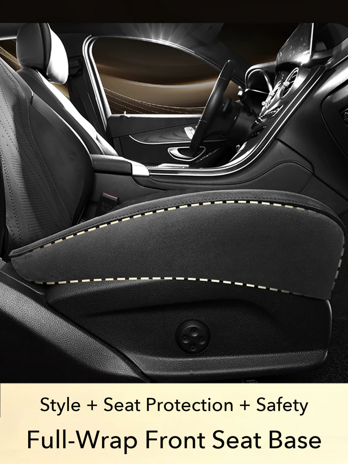 Audi suede seat cushion – full-wrap front seat base