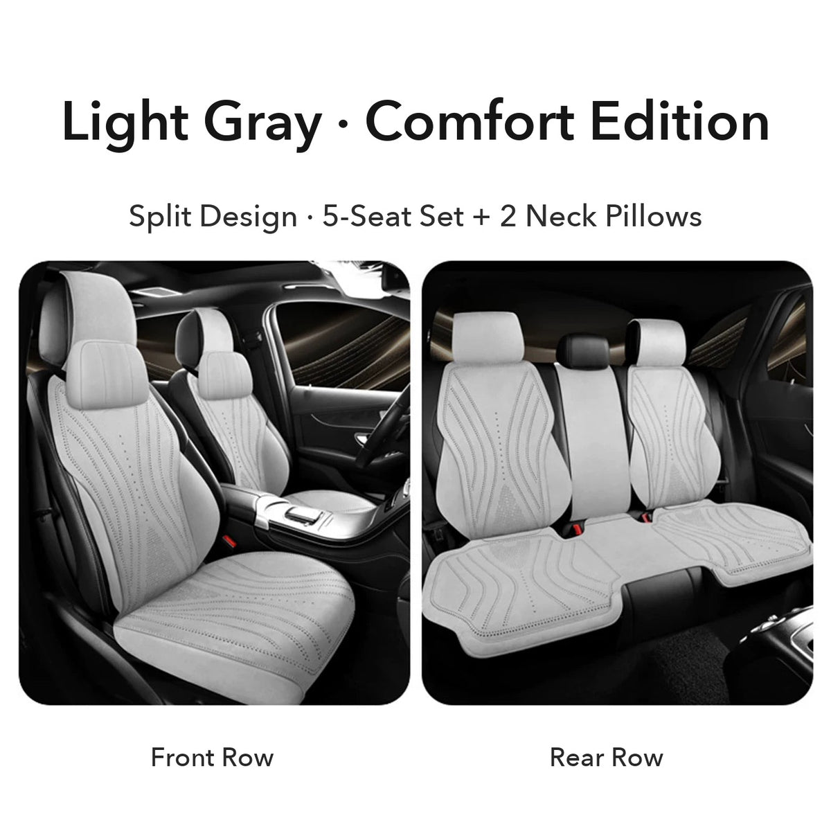 Audi suede seat cushion – Light Gray Comfort Edition 5-seat set