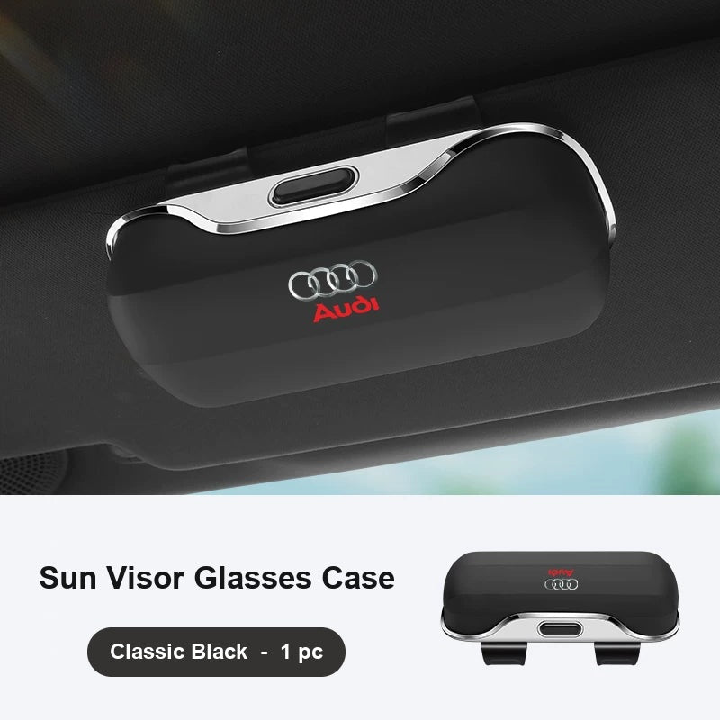Audi sun visor glasses case Classic Black