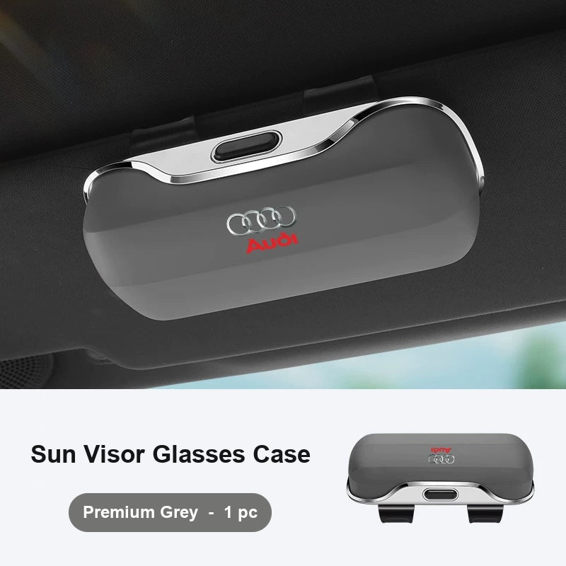 Audi sun visor glasses case Premium Grey