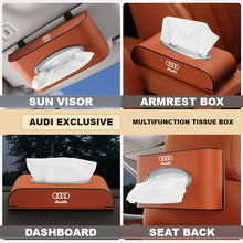 Audi Leather Car Tissue Box - Multi-Position Holder