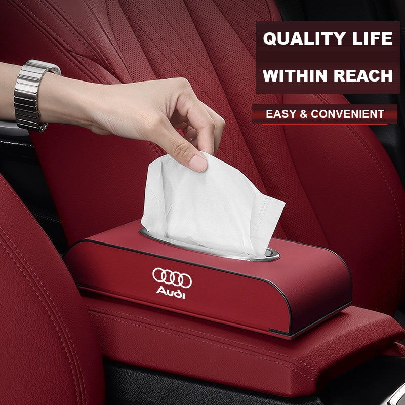 Audi læder-servietholder til bil - Holder til flere positioner