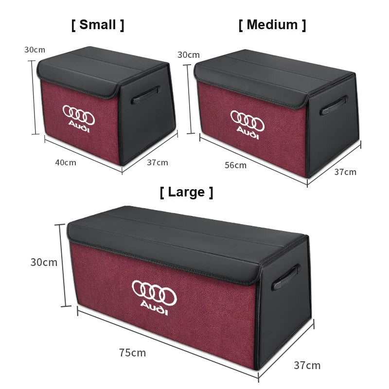 Audi trunk organizer sizes Small, Medium and Large