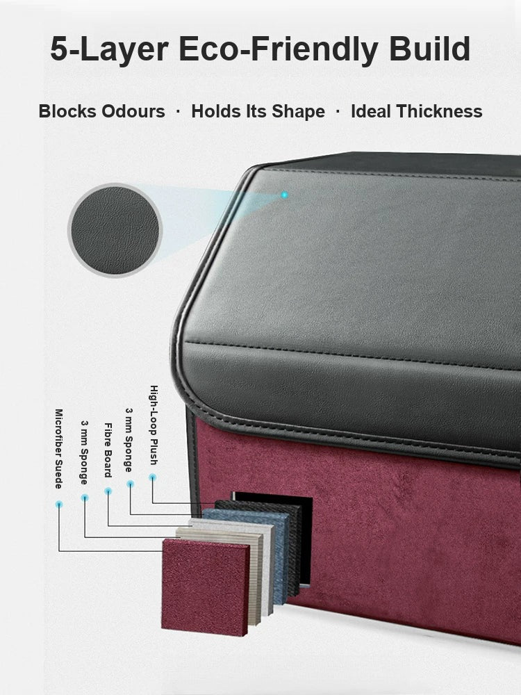 5-layer construction of the Audi trunk organizer