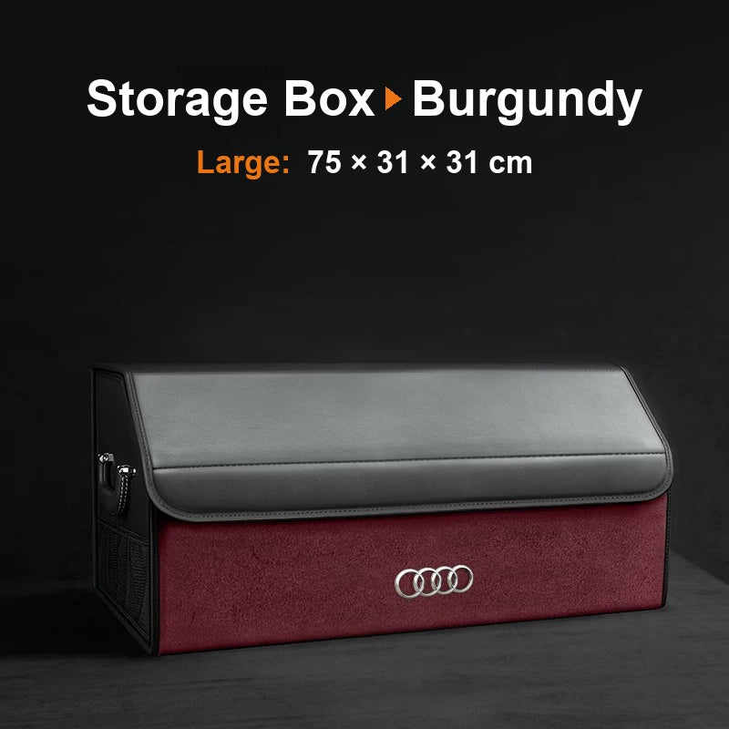 Audi trunk organizer Upgraded Edition, Large, Burgundy