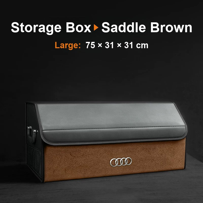 Audi trunk organizer Upgraded Edition, Large, Saddle Brown
