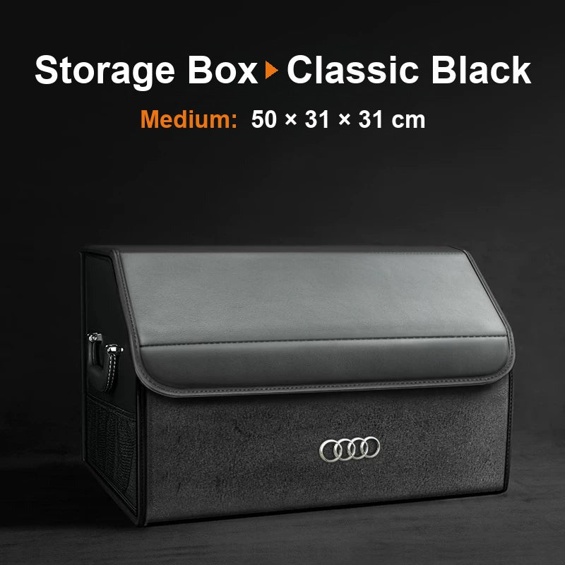 Audi trunk organizer Upgraded Edition, Medium, Classic Black