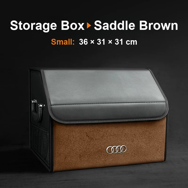 Audi trunk organizer Upgraded Edition, Small, Saddle Brown
