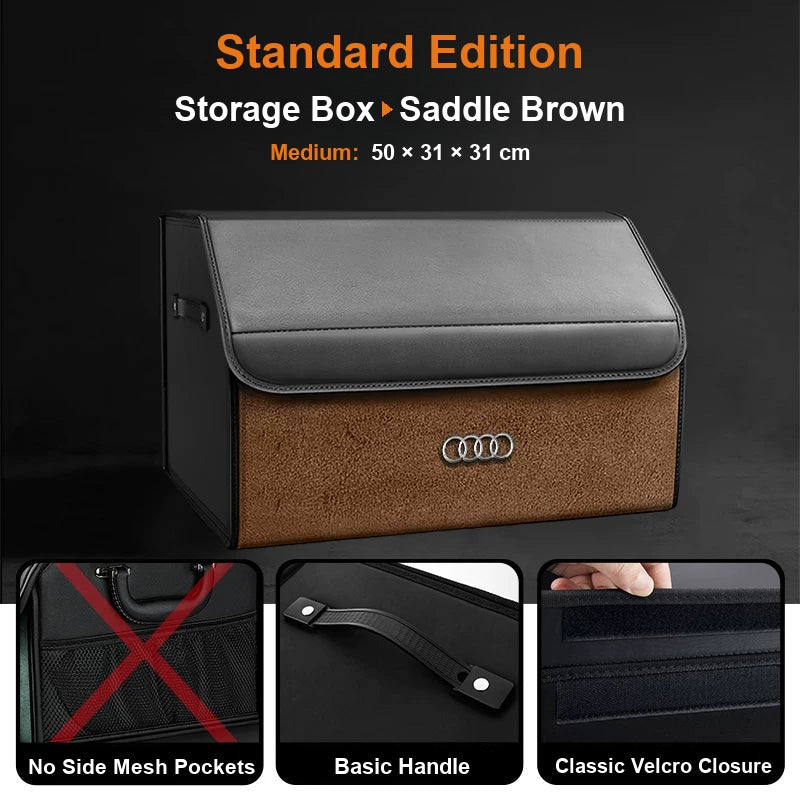 Audi trunk organizer Standard Edition, Medium, Saddle Brown