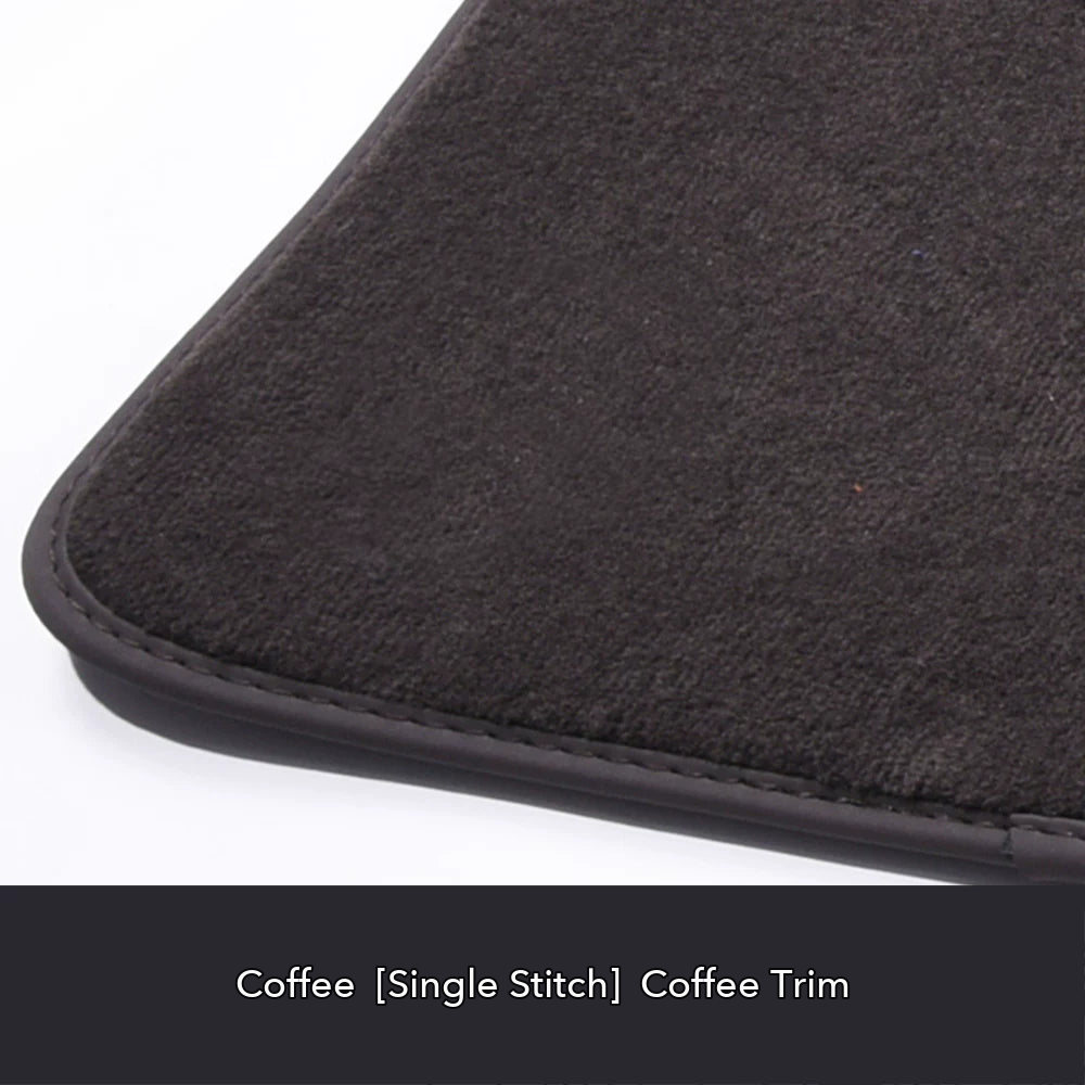 Audi velour floor mat edge detail – Coffee – Coffee Trim