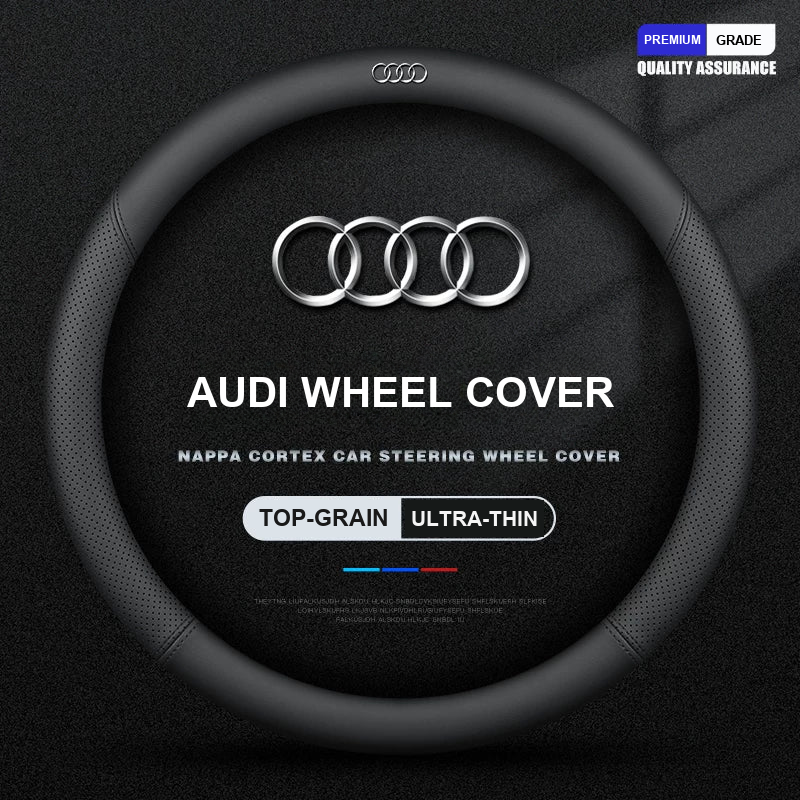 Audi steering wheel cover – top-grain leather, ultra-thin