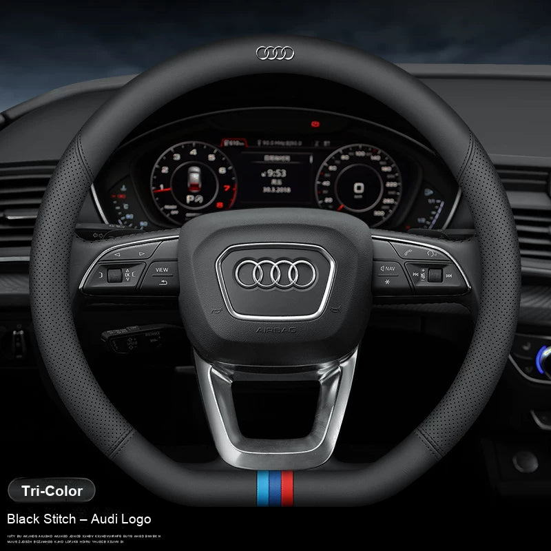 D-Cut – Tri-Color stripe, black stitch, Audi logo