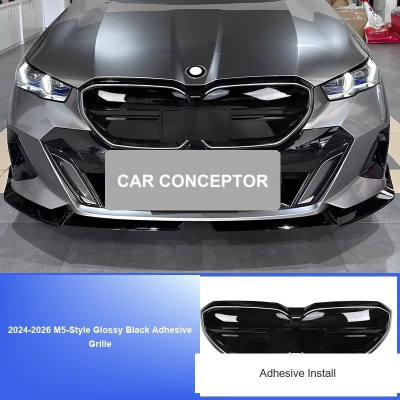 BMW 5 Series Grille - 2024-2026 M5-Style Glossy Black Adhesive Grille