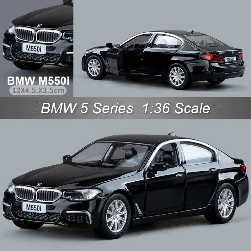 1:36 BMW M550i – Black diecast model