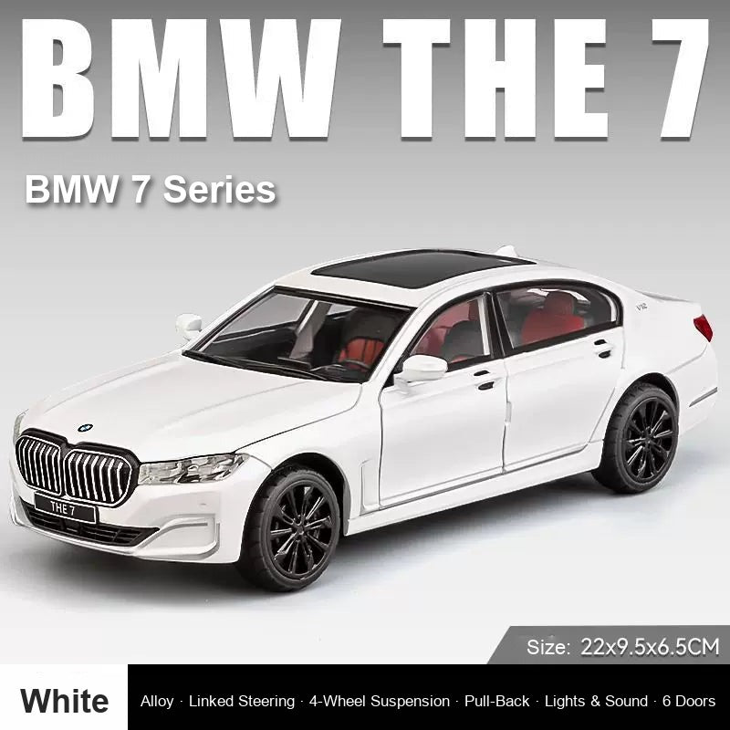 1:24 BMW 7 Series 740Li – White diecast model