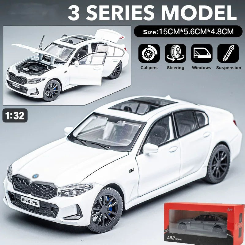 1:32 BMW 3 Series 325Li – White diecast model