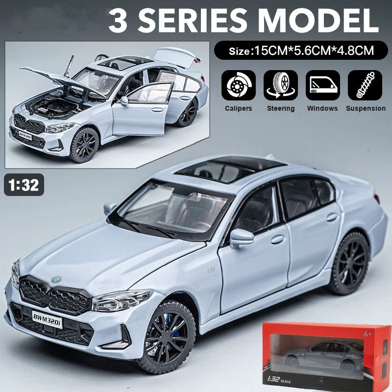 1:32 BMW 3 Series 325Li – Gray diecast model