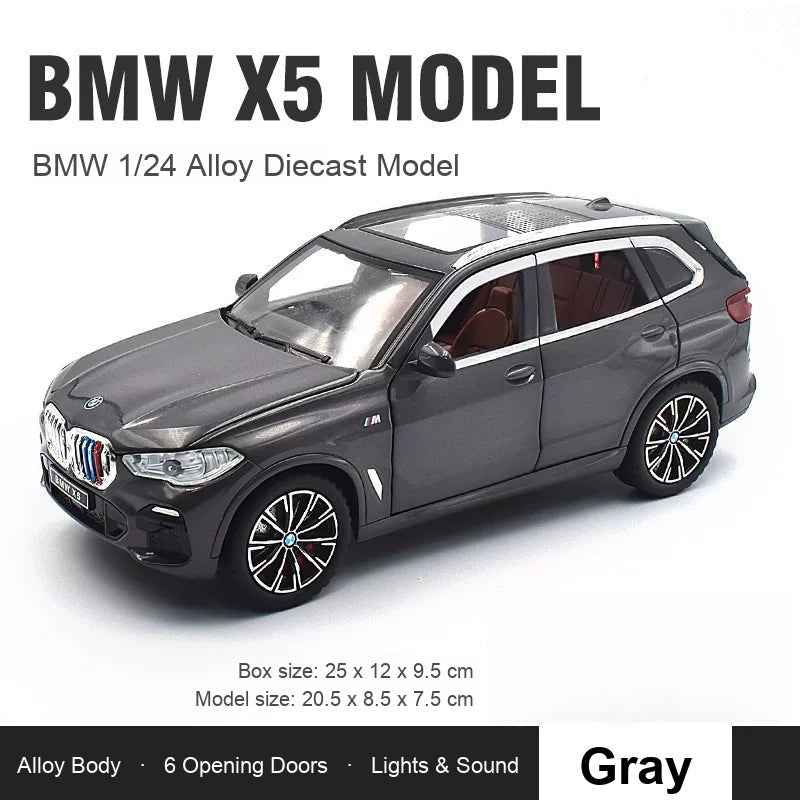 1:24 BMW X5 – Gray diecast model