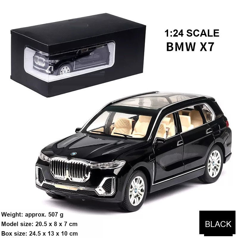 1:24 BMW X7 – Black diecast model
