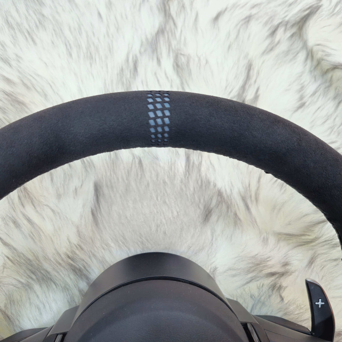 BMW F Series full Alcantara steering wheel, top rim detail