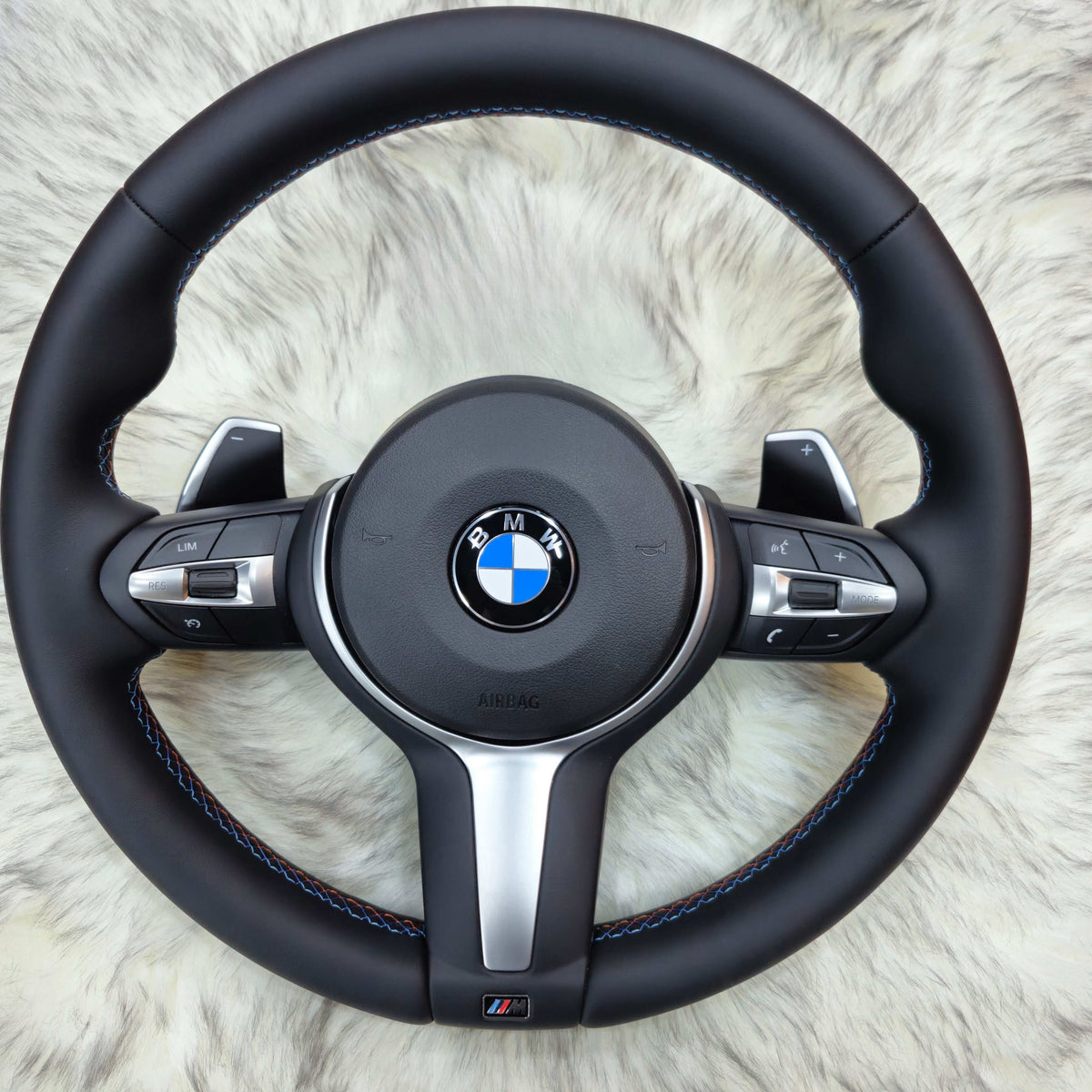 M-Tech sport leather steering wheel for BMW F Series - front view