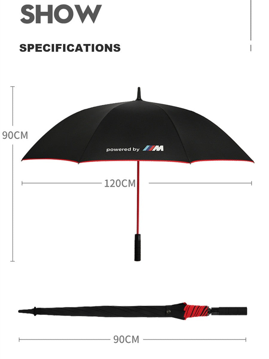 BMW M golf umbrella size specifications – 120cm span, 90cm length