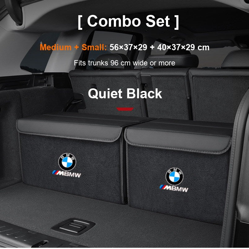 BMW trunk storage box combo set Medium + Small in Quiet Black
