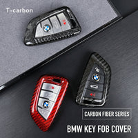 Funda de fibra de carbono real para llave de hoja BMW - Funda protectora de lujo